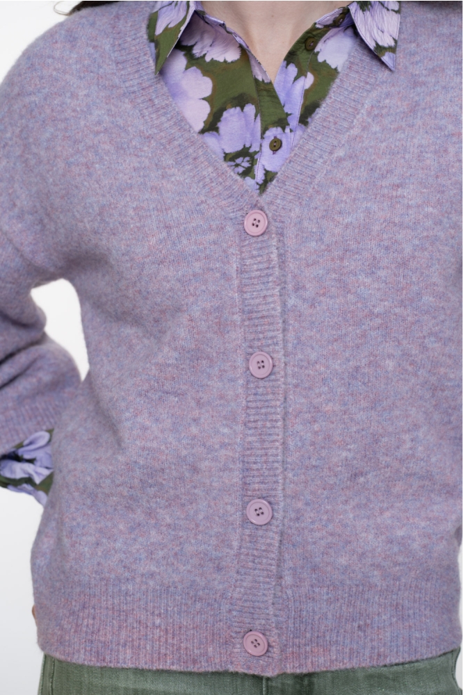 VEST MET V HALS EN DRIEKWART MOUWEN 54532 14 Lilac